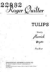 DL: R. Quilter: Tulips, GesKlav