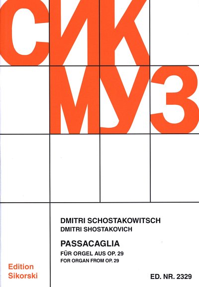 D. Schostakowitsch: Passacaglia (Aus Op 29) Sowjetische Musi