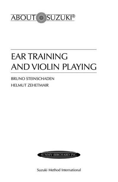 Steinschaden Bruno + Zehetmair Helmut: Ear Training + Violin