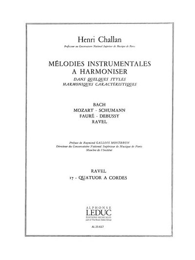 H. Challan: Melodies Instrumentales a Harmonis, 2VlVaVc (Bu)