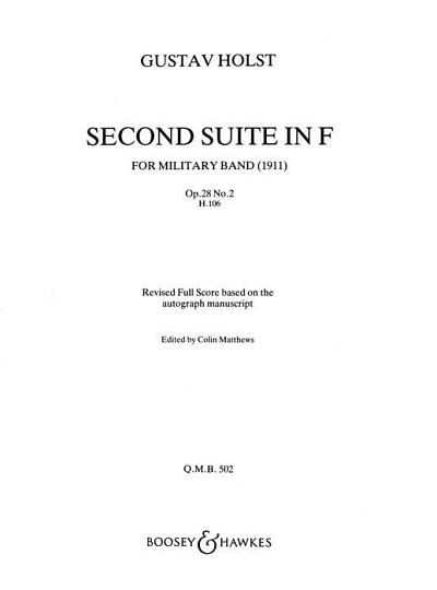 G. Holst: Suite No. 2 in F Op. 28, Blaso (Part.)