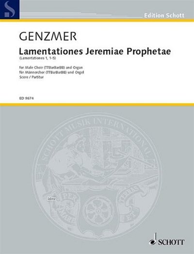 H. Genzmer: Lamentationes Jeremiae Prophetae GeWV 64