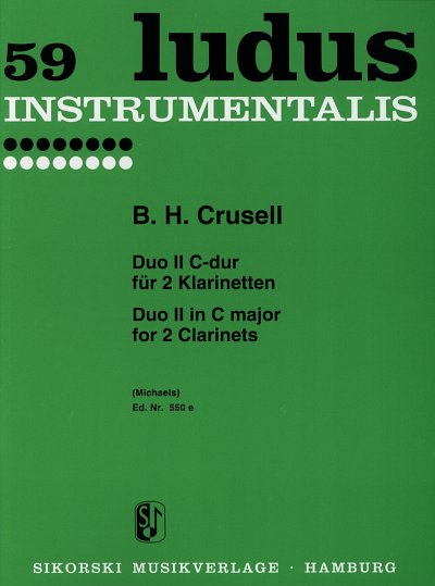 B.H. Crusell: Duo Nr. 2 für 2 Klarinetten C-Dur