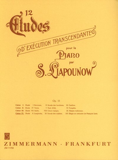 Liapounow Serge: 12 Etueden Op 11 Bd 4
