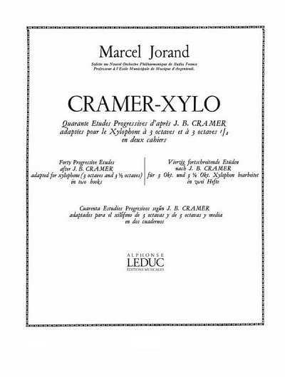 Cramer-Xylo Vol. 1 Etudes nos. 1 - 25, Xyl (Bu)