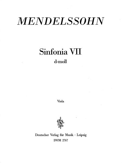 F. Mendelssohn Barth: Sinfonia VII d-moll, Stro (Vla)