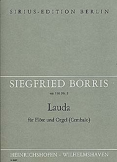 S. Borris: Lauda für Flöte und Orgel (Cembalo) op. 110 Nr. 2