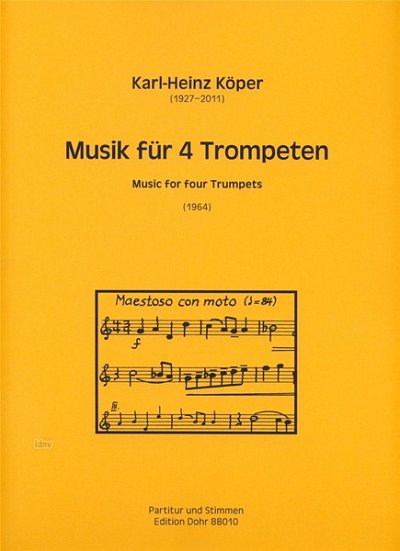 K. Köper: Musik für 4 Trompeten, 4Trp (Pa+St)