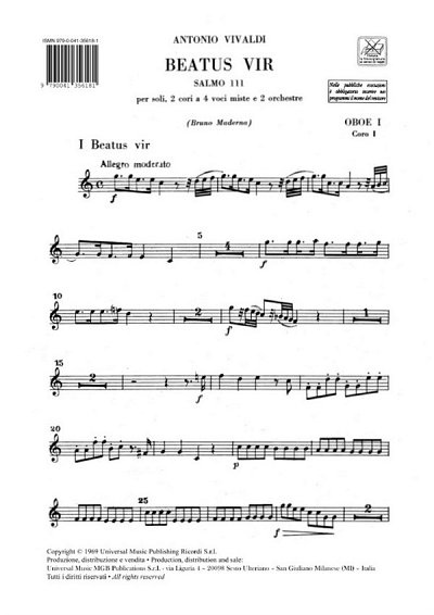 A. Vivaldi: Beatus Vir. Salmo 111, Rv 597, Sinfo (Stsatz)