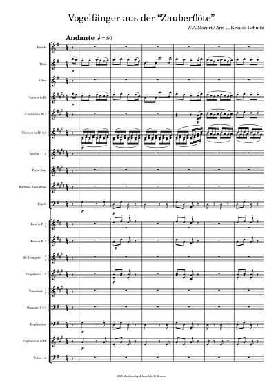 W.A. Mozart: Vogelfänger aus der "Zauberflöte"