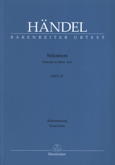 G.F. Haendel: Solomon HWV 67, Solostimmen (SATB), gemischter