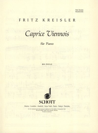 F. Kreisler: Caprice Viennois op. 2 Nr. 2, Klav