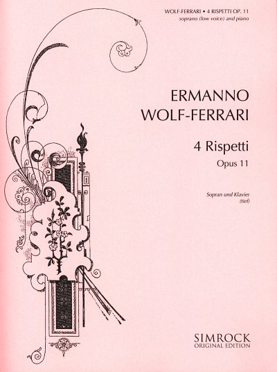 E. Wolf-Ferrari: 4 Rispetti op. 11 , GesTiKlav
