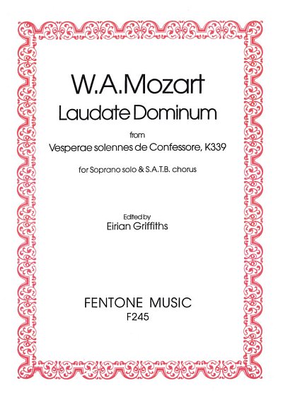 W.A. Mozart: Laudate Dominum, GchKlav (Part.)