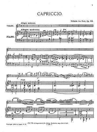 Capriccio Op.24, Stro (Bu)