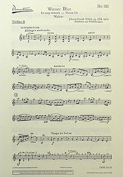 J. Strauß (Sohn): Wiener Blut op. 354 , Salono (Vl2)