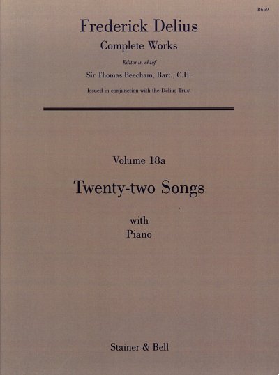 F. Delius: Twenty-Two Songs, GesKlav (Part.)