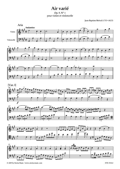DL: J.-B. Breval: Air varie Op. 9, No 1