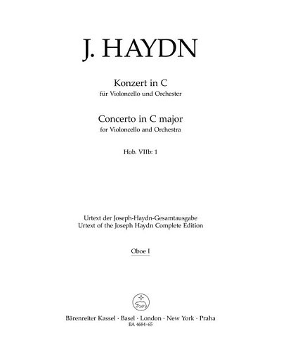 J. Haydn: Konzert für Violoncello und Orchest, VcOrch (HARM)