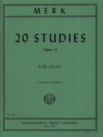 J. Merk: 20 Studies Opus 11 (Klengel), Vc