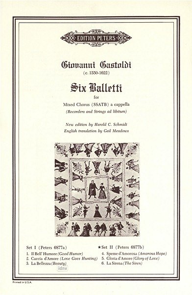G.G. Gastoldi: Balletti - Set 2