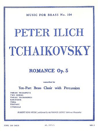 P.I. Tschaikowsky: Romance op. 5, 10BlechPerc (Pa+St)