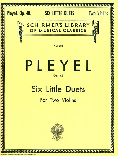 I.J. Pleyel: Six Little Duets, Op. 48, Viol