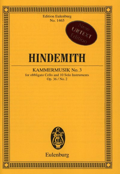 P. Hindemith: Kammermusik Nr. 3 op. 36/2 (1925)