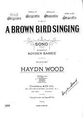 DL: H. Wood: A Brown Bird Singing, GesKlav