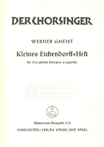 J. Gneist, Werner: Kleines Eichendorff-Heft (1954)