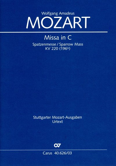 W.A. Mozart: Missa in C KV 220 [196b], 4GesGchOrch (KA)