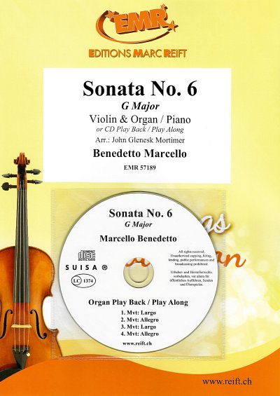 B. Marcello: Sonata No. 6, VlKlv/Org (+CD)