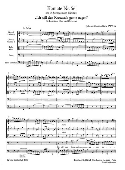 J.S. Bach: Kantate BWV 56 Ich will den Kreuzstab gerne tragen
