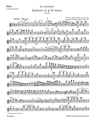 W.A. Mozart: Sinfonie Nr. 40 g-Moll KV 550, Sinfo (HARM)
