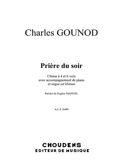 C. Gounod: Priere Du Soir Paroles (KA)