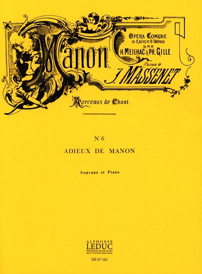 J. Massenet: Air de Manon No.6 - Adieux de, GesSKlav (Part.)
