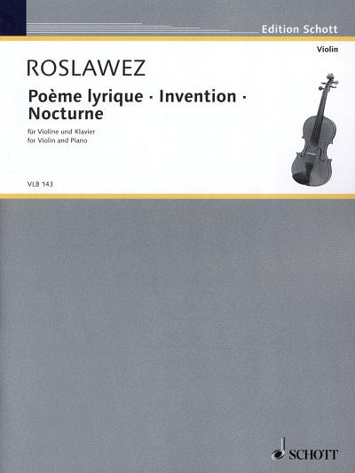 N. Roslawez: Poème lyrique · Invention · , VlKlav (KlavpaSt)