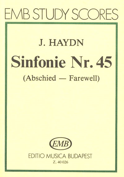 J. Haydn: Sinfonie Nr. 45 (fis-Moll) Abschied, Sinfo (Stp)