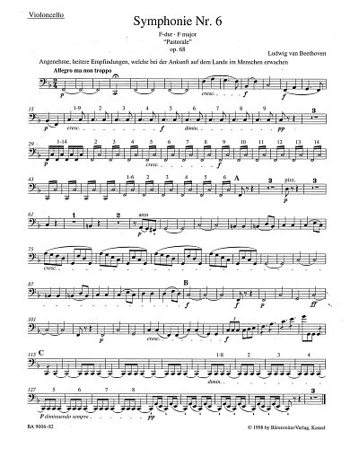 L. v. Beethoven: Symphonie Nr. 6 F-Dur op. 68, Sinfo (Vc)