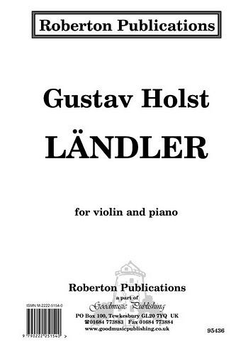 G. Holst: Landler, VlKlav (KlavpaSt)