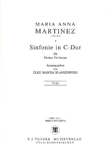 M. von Martines: Sinfonie in C-Dur, Kamo (Vla)