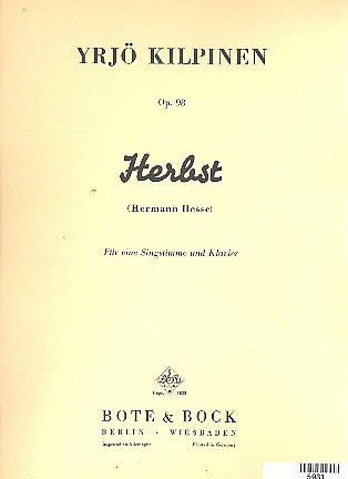 Y. Kilpinen y otros.: Herbst op. 98