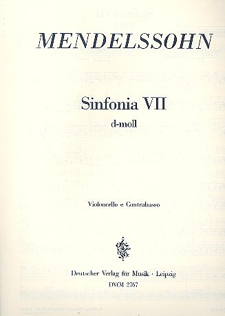 F. Mendelssohn Barth: Sinfonia VII d-moll, Stro (VcKb)