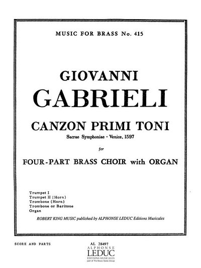 A. Gabrieli: Canzon Primi Toni (Pa+St)