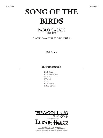 P. Casals: Song Of The Birds, VcStr (Part.)