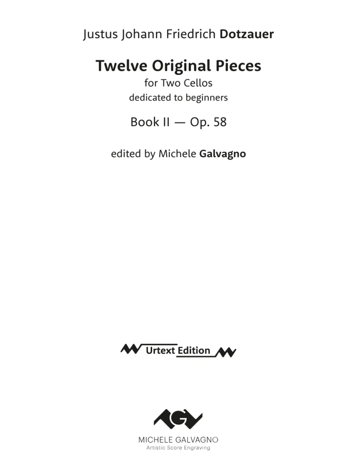 DL: F. Dotzauer: Twelve Original Pieces, Op. 5, 2Vc (Part(C) (0)