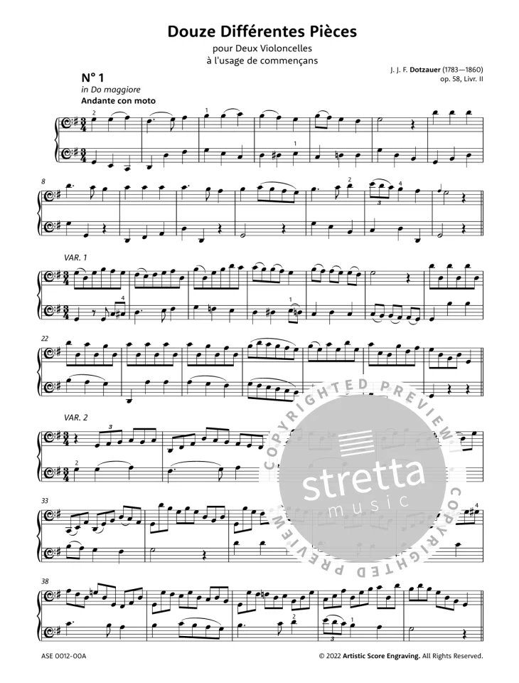 DL: F. Dotzauer: Twelve Original Pieces, Op. 5, 2Vc (Part(C) (2)