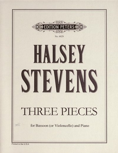 Stevens Halsey: 3 Stuecke