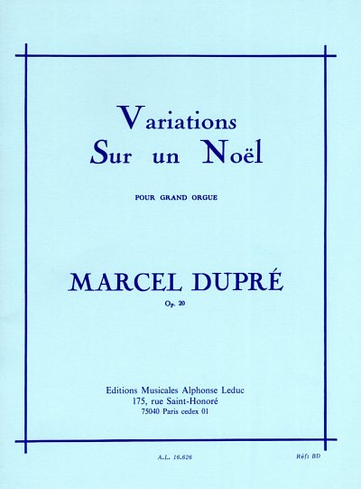 M. Dupré: Variations Sur un Noel op.20, Org