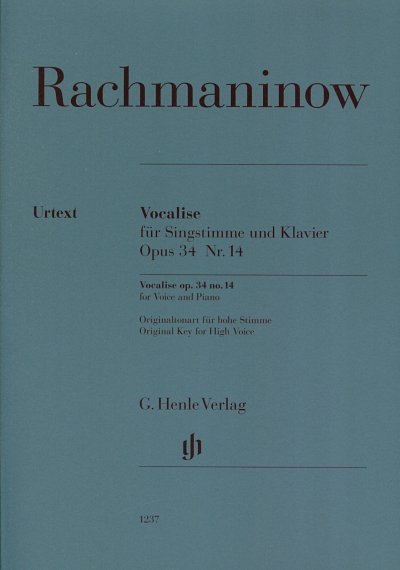 R.S. Wassiljewitsch: Vocalise op. 34, no. 14 , GesHKlav